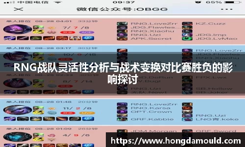 RNG战队灵活性分析与战术变换对比赛胜负的影响探讨